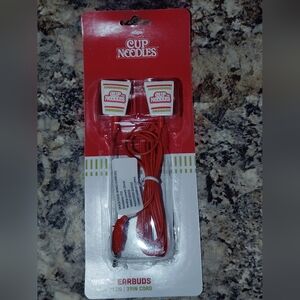 Red Wired Earbuds Pack Of Two Fun Food Earbuds New